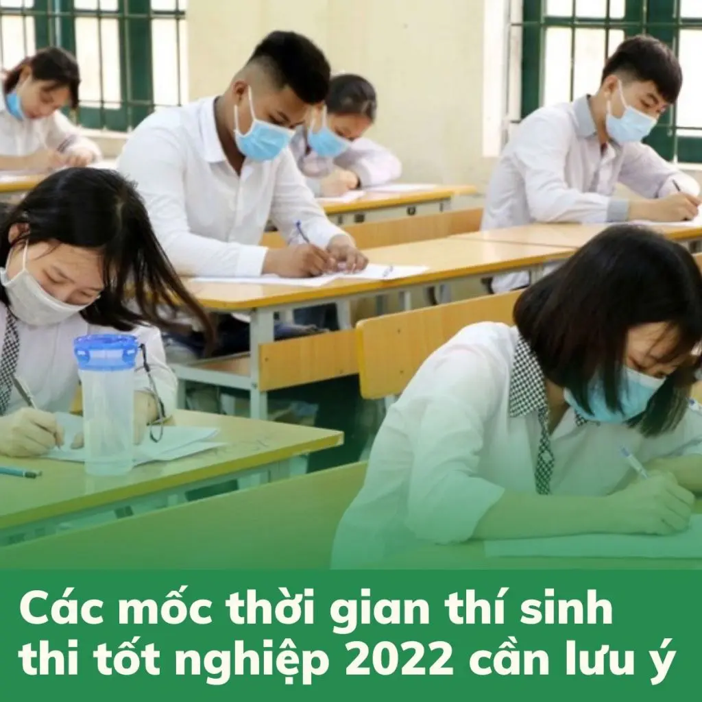 Các mốc thời gian thí sinh thi tốt nghiệp THPT 2022 cần lưu ý